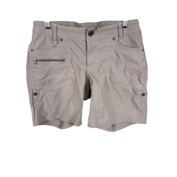 Kuhl Kliffside Air Roll Women Size 6 Gray Pockets Outdoor Camping Hiking Shorts - Picture 1 of 12